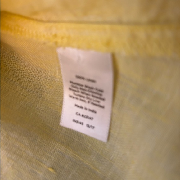 Talbots linen popover top with 3/4 sleeves - Picture 3 of 3